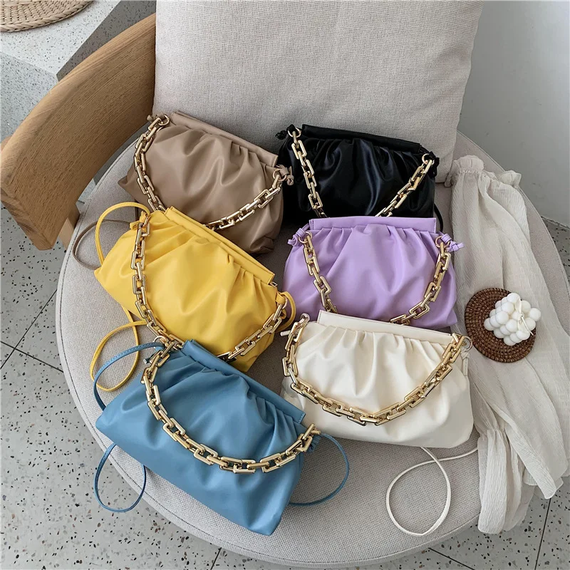 

B-0537 Unique Retro Design Cute Tote Handbags Girl Leather Chain Ladies Bags Leather Handbags, Picture