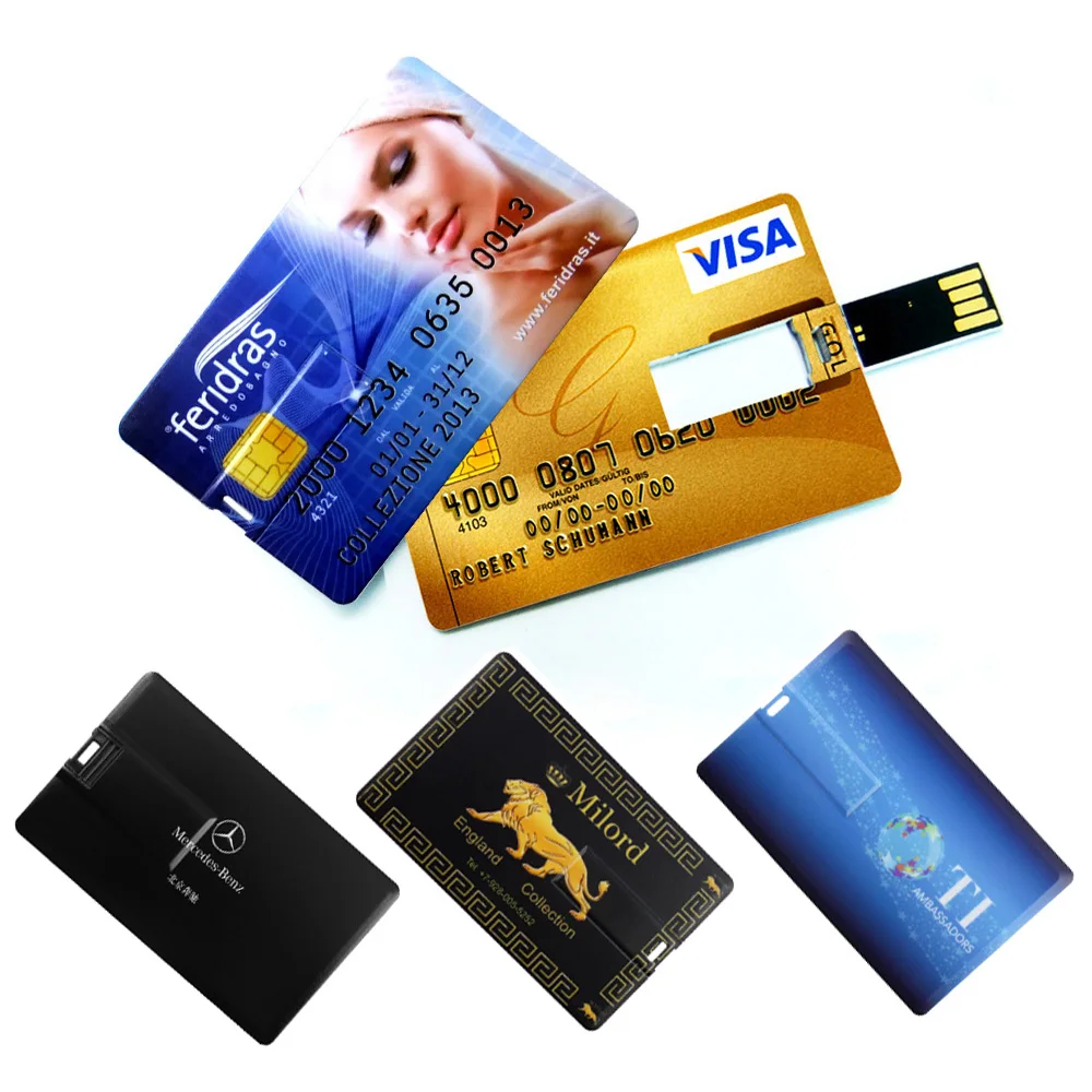 

Business Card type U Disk Free Custom Printing Usb Flash Drives 2GB 4gb 8gb 16gb 32GB OEM logo credit card flash drive pendrive