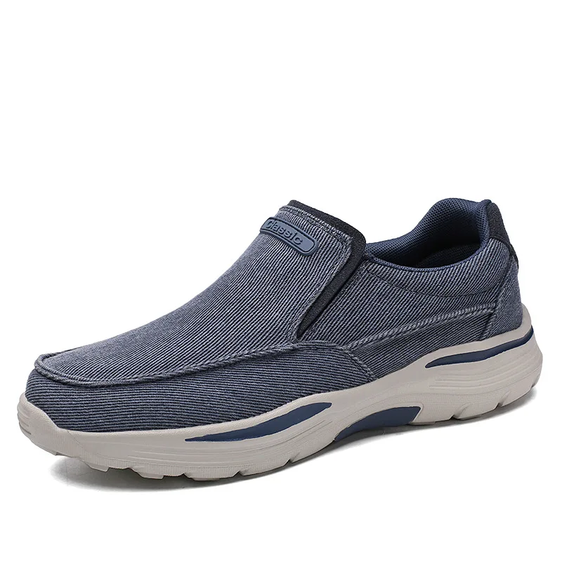 

Hot Sale Men Large Size Casual Canvas Shoes Lightweight Breathable Slip-on, Picture