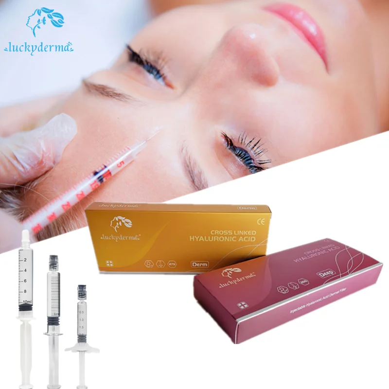 

Luckyderma 2ml hyaluronic acid gel dermal filler injections, Transparent