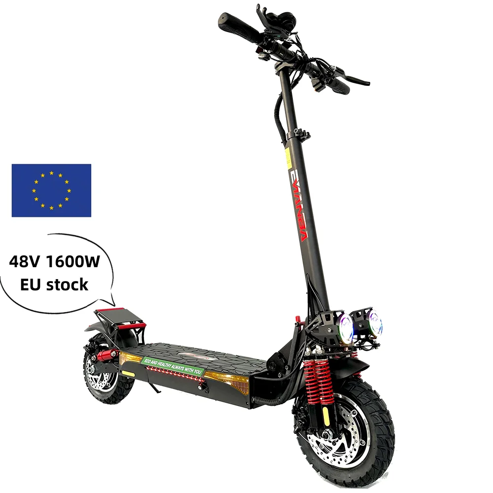 

48v electric scooter 30 mph 800w dual motor foldable max speed 50km/h 10inch tire e scooter stock in EU warehouse