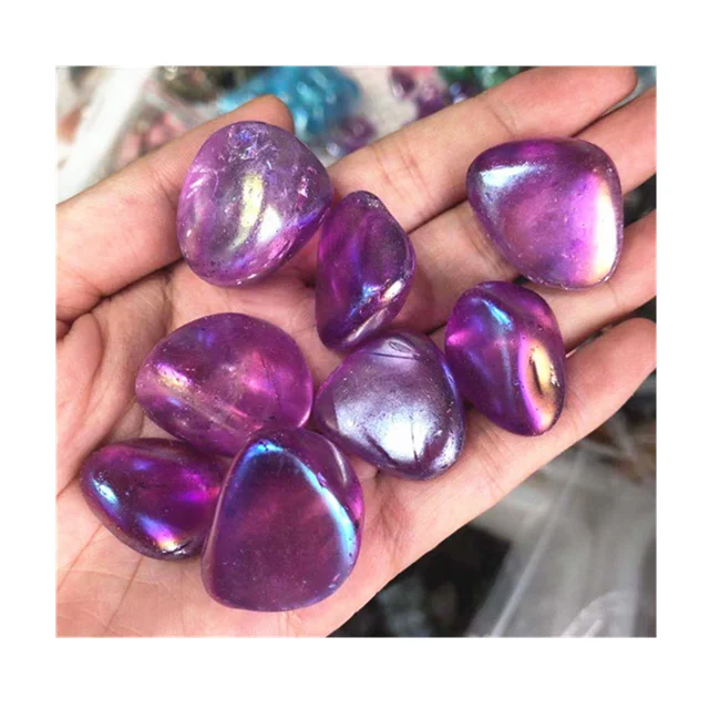 

Natural quartz feng shui bulk tumbled stones cristal aura purple crystal quartz for Christmas