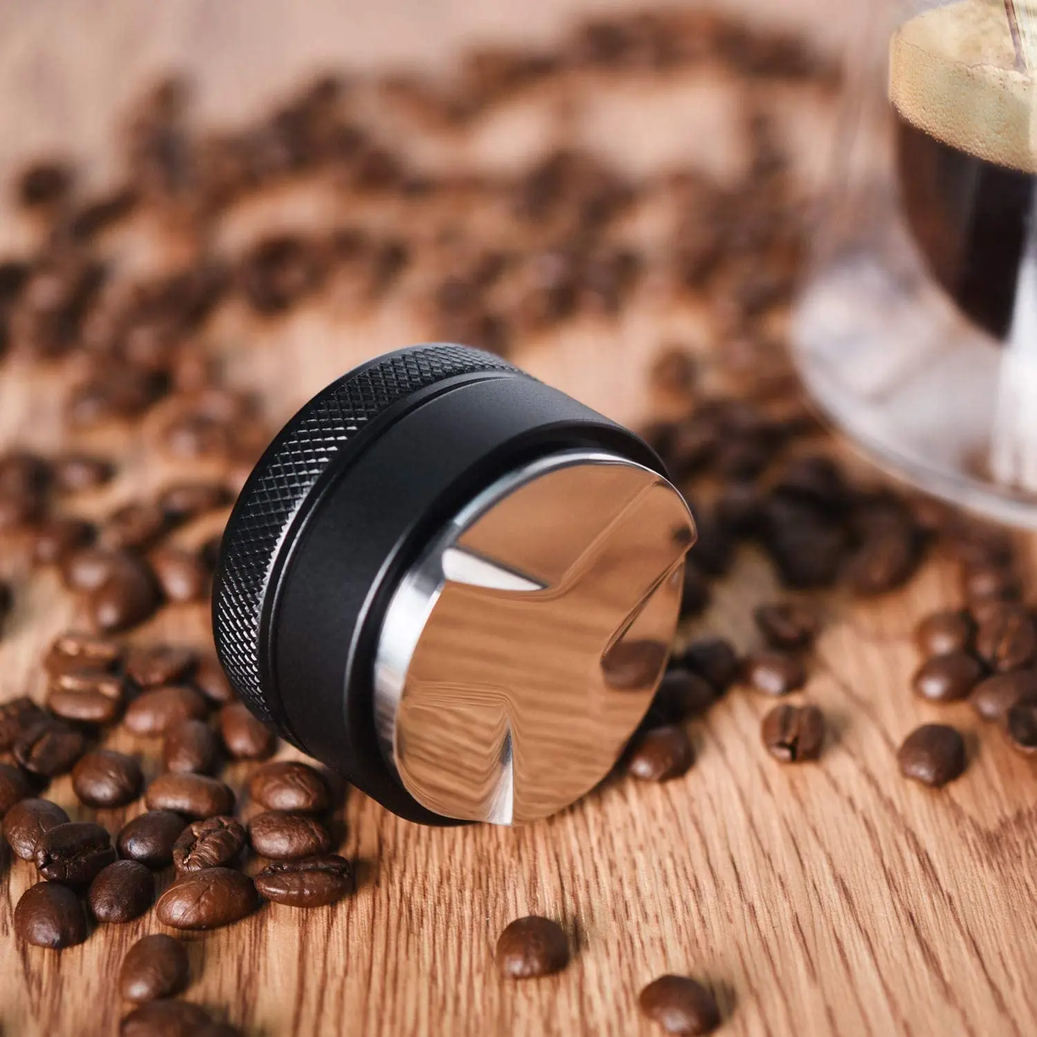 

Adjustable 51mm/53mm/58mm Stainless Steel Hammer Barista Tool Distributor calibrated Espresso Hand Press Coffee Tamper