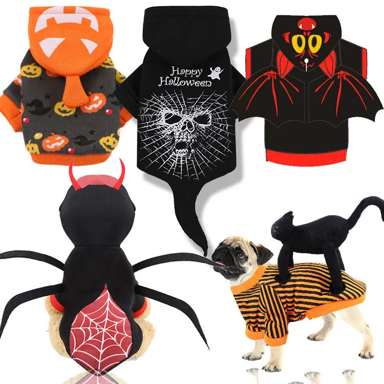 

Amazon Hot Selling Luxury Cute Winter Outfit Warm Cotton Dog Coats Halloween Pumpkin Costume Pet Clothes Dog Clothes, As shown