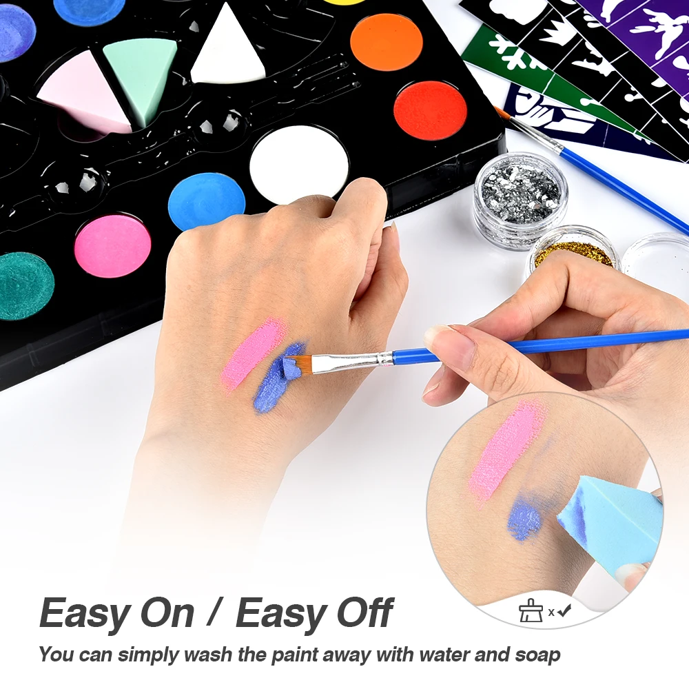 2020 Hot Selling Cheap Colorful Family Wat Prof Body Painting Halloween Makeup Items With Palette.jpg