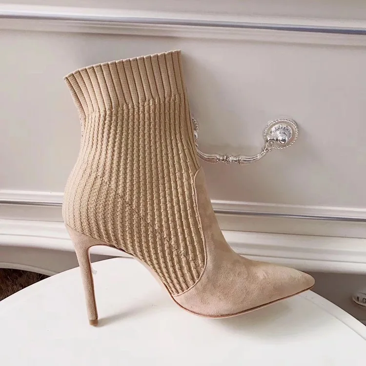 

Fashion New Comfortable Elasticity High Heels Boots For Ladies