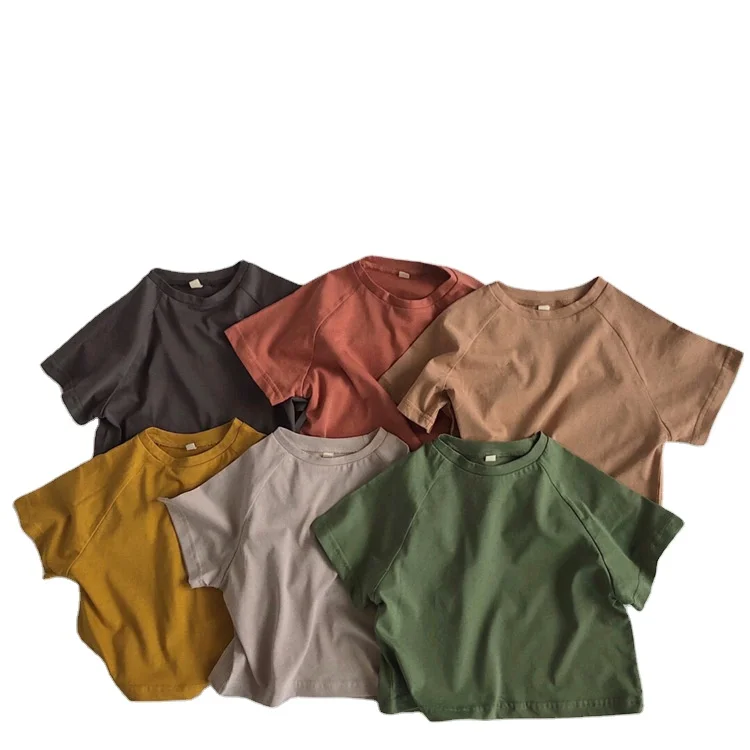 

Popular High Quality Baby Boy's Clothes Solid Kids Summer T-shirts Short Sleeve 100% Cotton Toddler Boys Clothing, Accept customized color