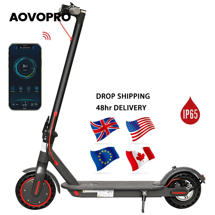 

AOVO UK EU FR Warehouse 350W Motor 7.8/10.5/18.2ah Battery Foldable IP 65 Powerful Electric Scooter Pro
