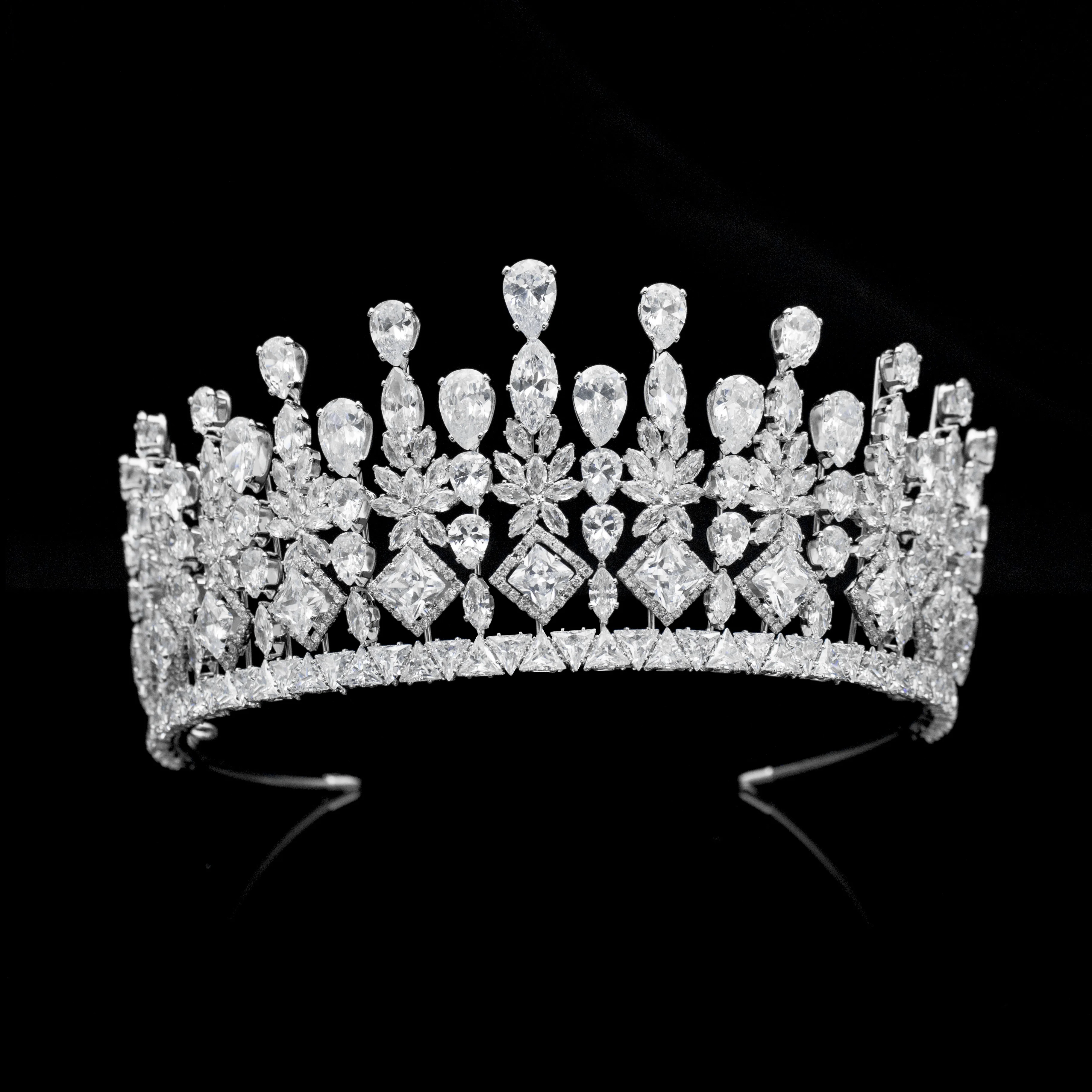 

GS0203 Hot sale custom high quality popular elegant exquisite wedding bridal crown princess party tiaras and crowns wedding