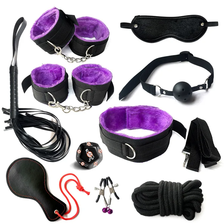 

other sex products adult toys slave kit gear rope chinese BDSM PU leather equipment bondage for Couples Pink Purple Black