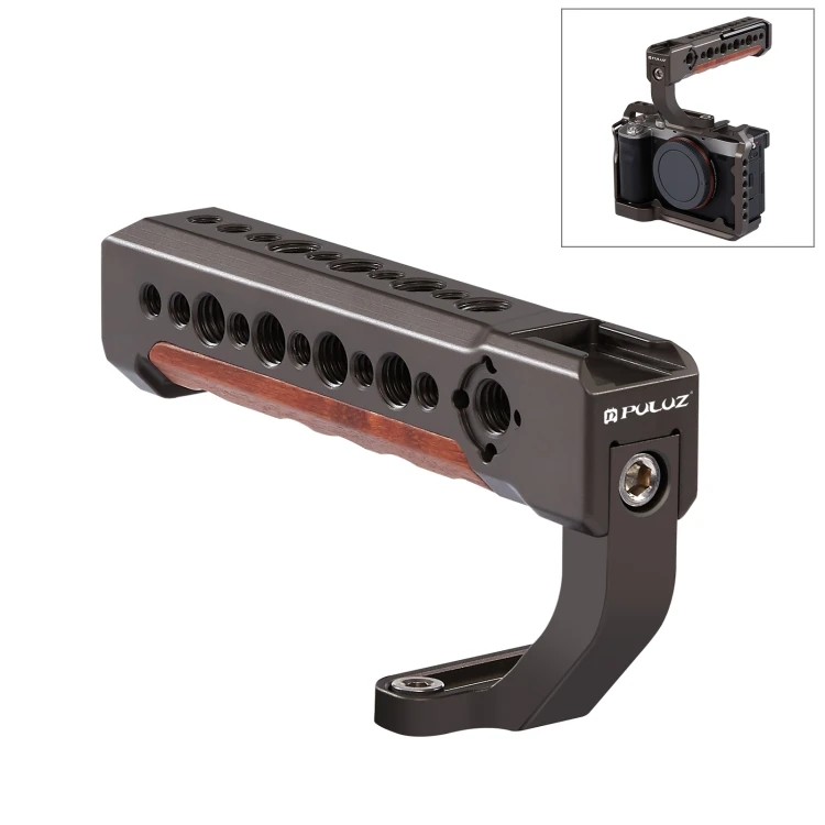 

PULUZ With Cold Shoe Mount For Mirrorless Camera Cage Stabilizer Wooden Handle