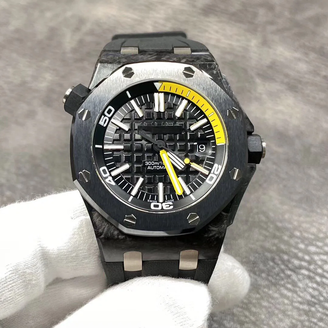 

Oak carbon fiber case XF factory luxury brand automatic mechanical Royal DIVER sport watch