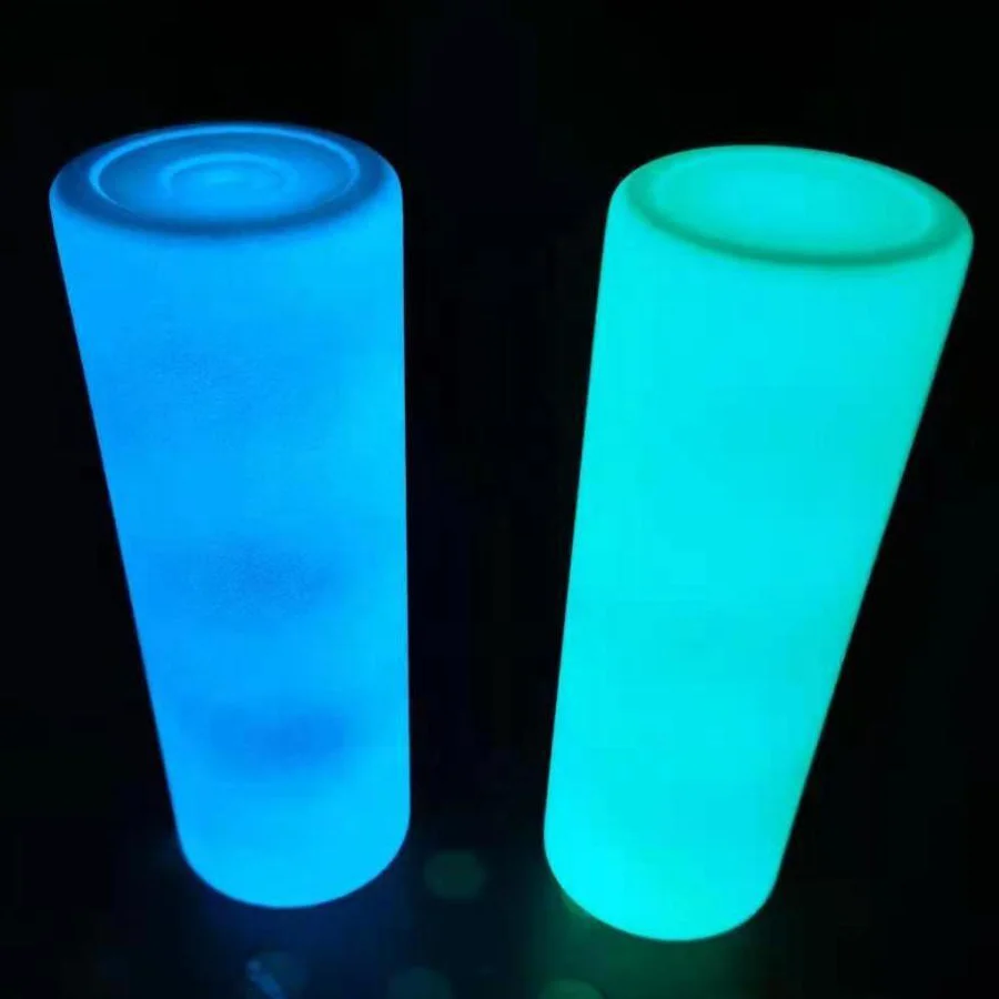 

20oz Luminous Tumbler Stainless Steel Sublimation Blank Tumbler Glow In The Dark with Lid and Straw, Customized color