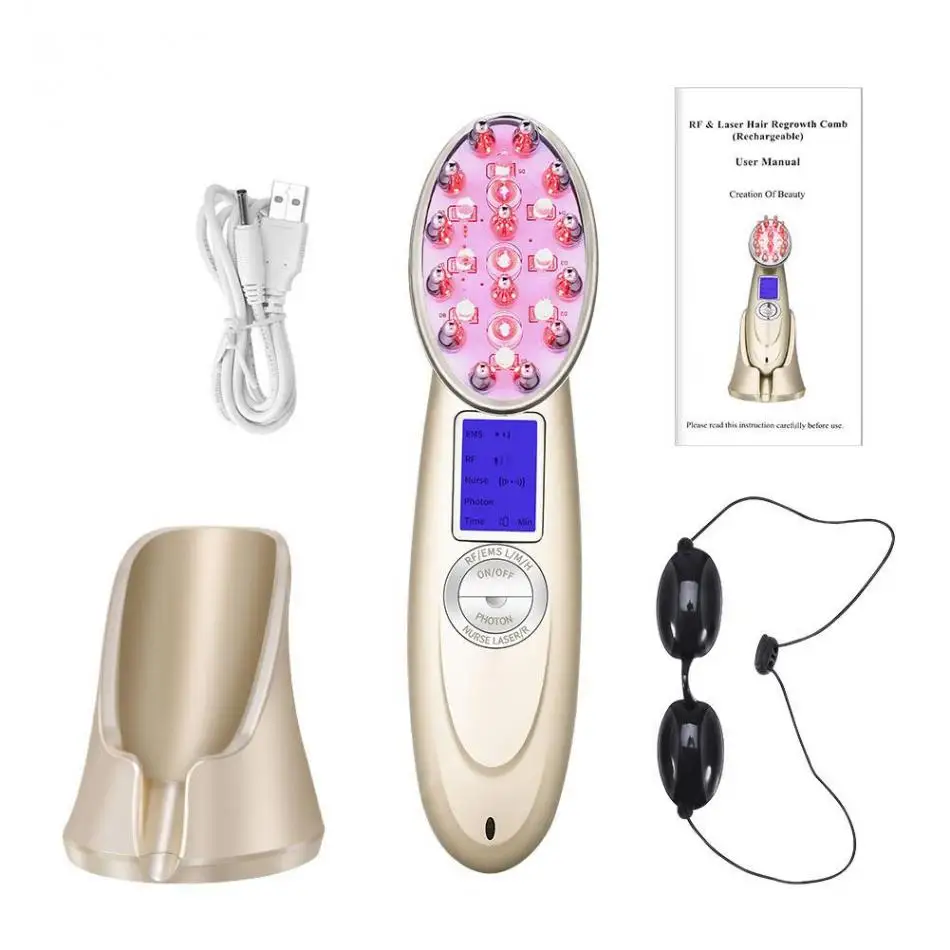

USB Electric Anti Hair Loss Treatment Massager Brush Hair Regrowth Comb