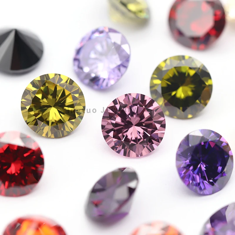 

Wholesale Price Round Cut Cubic Zirconia 1000pcs/Pack 5A Multicolor CZ Stones