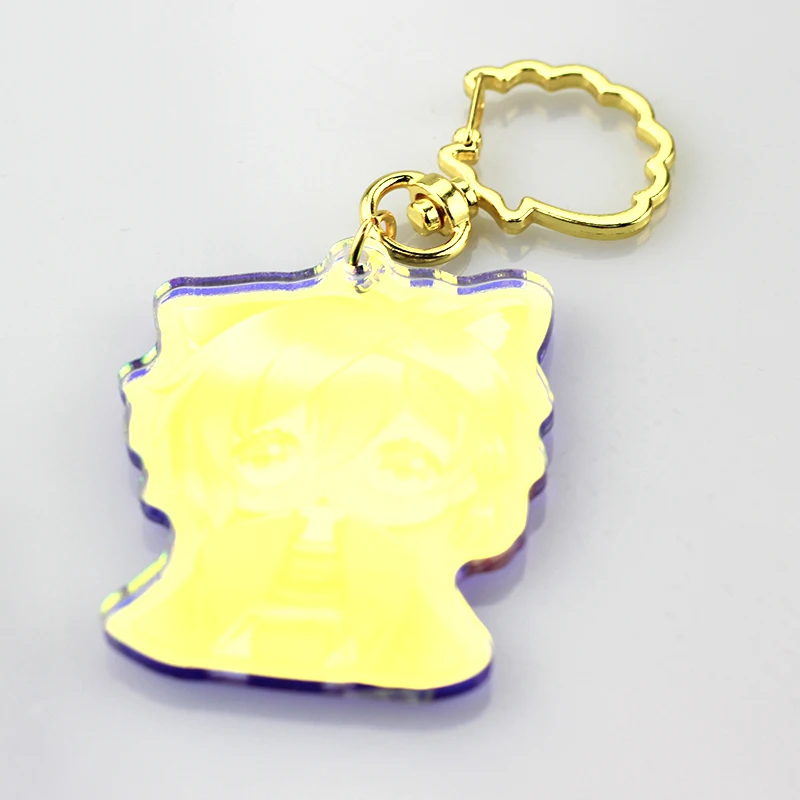 
NO MOQ kpop mirror surface process hotel custom anime acrylic keychain charm with your design 
