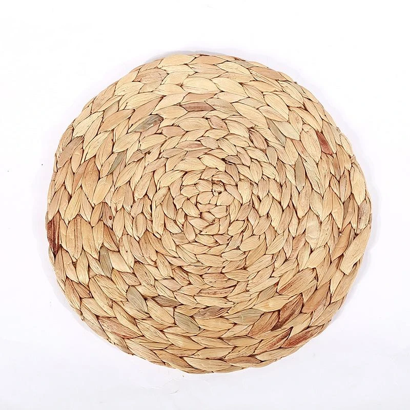 

Japanese hand-woven water hyacinth grass placemat insulation pad anti-scald table mat placemat