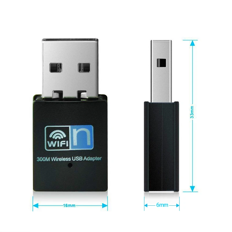 

Trolink Chinese Manufactory Direct Price USB WiFi Adapter 2.4GHz 300Mpbs WiFi Dongle, Black+blue screen color