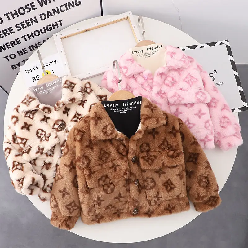 

Children's jackets boys padded cotton clothes baby girls winter clothes, Pink