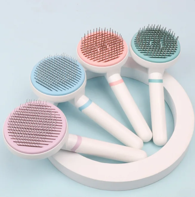 

Pet Button Hair Removal Comb Pet Grooming Comb For Dogs And Cats Knot Opening Pet Comb