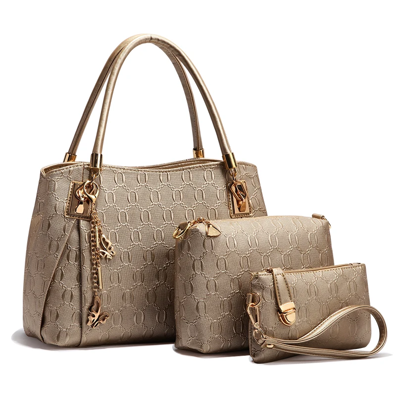 

2020 New design wholesale PU leather casual tote fashion luxury crossbody shoulder handbags, Gold/blue/black/white