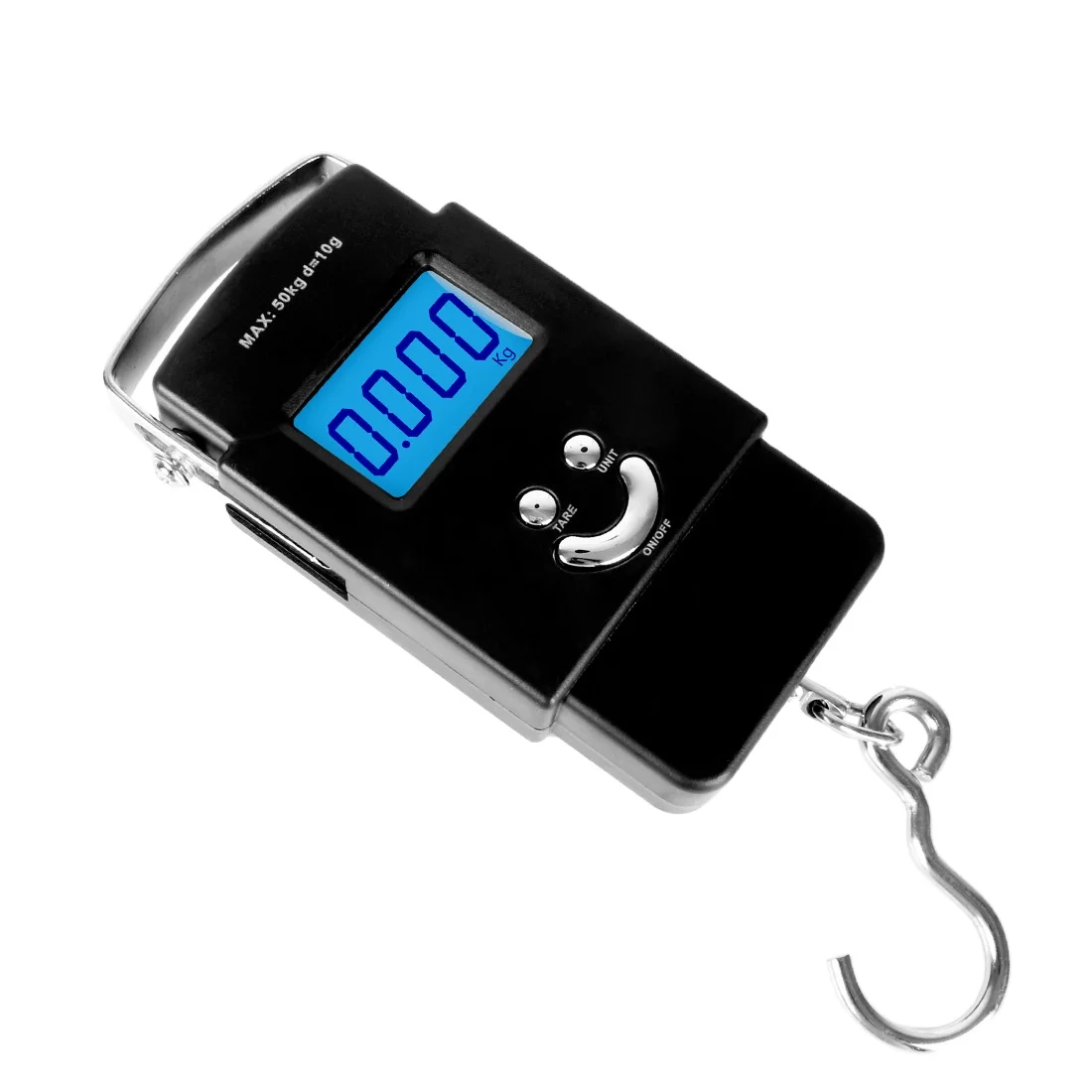 

Portable Handheld Mini Small Travel Pocket Electric Weighing Digital Hanging Suitcase Baggage Fish Kitchen Scale, Black