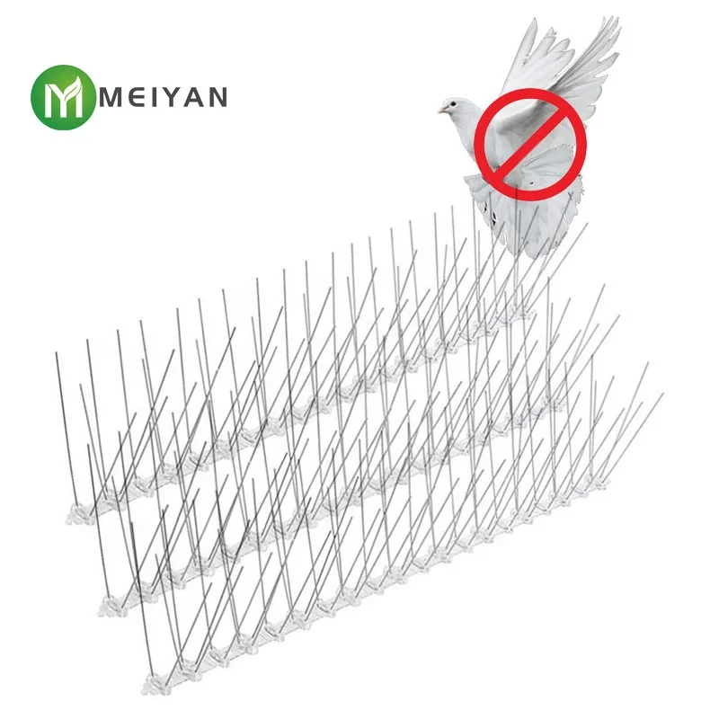 

Wholesale Stainless Steel Homemade Pest Control Fence Roof Window Deterrent Repellent Scare Anti Climb Pigeons Bird Spikes
