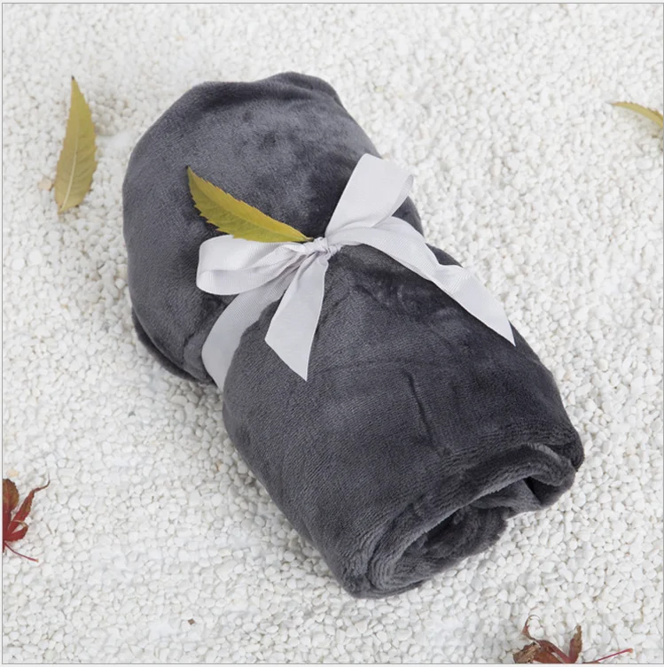 
Airplane Travel Solid Milestone thick fleece kids blanket throw Children Baby Blanket 