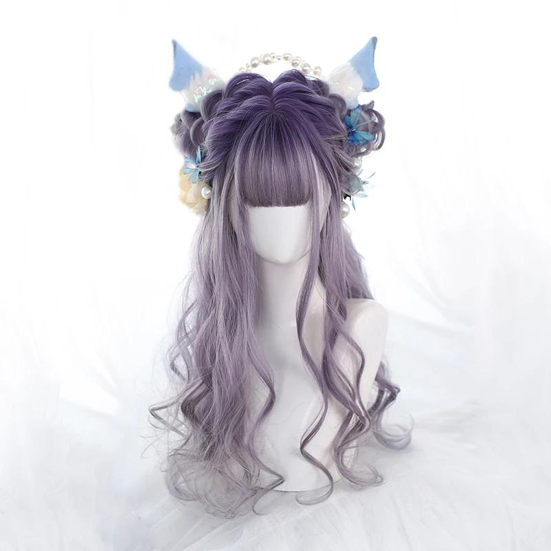 

Dalaohome Wholesale Synthetic Long Ombre Loose Wave Wig Hair Lolita Cheap Heat Resistant Wigs Straight Japanese Hairs Woman