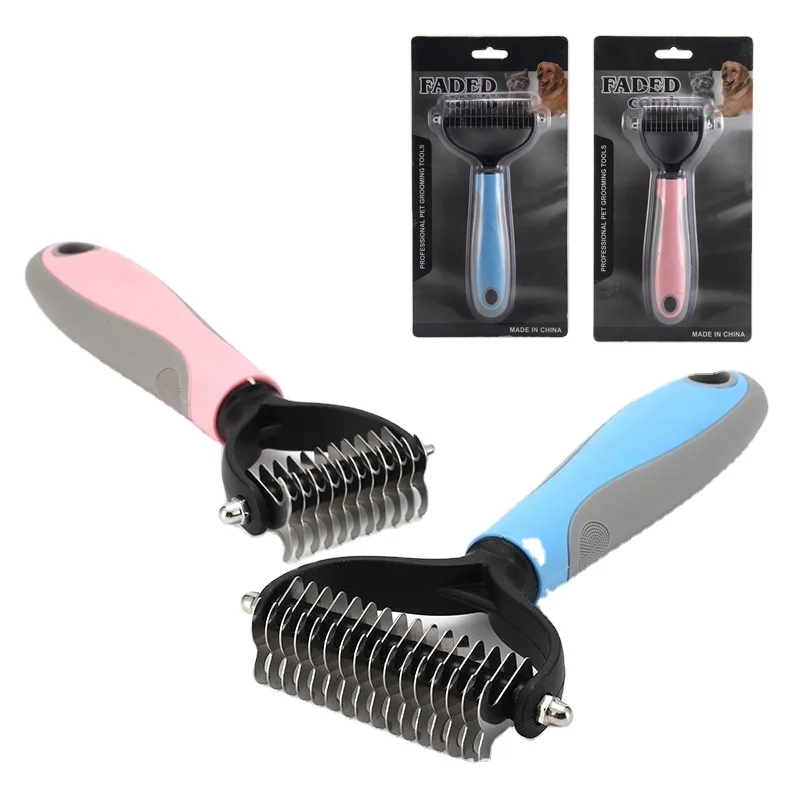 

High Quality Pet Hair Grooming Tool Shedding Deshedding Brush Dematting Comb For Dogs And Cats Pet Hair Shedding Brush