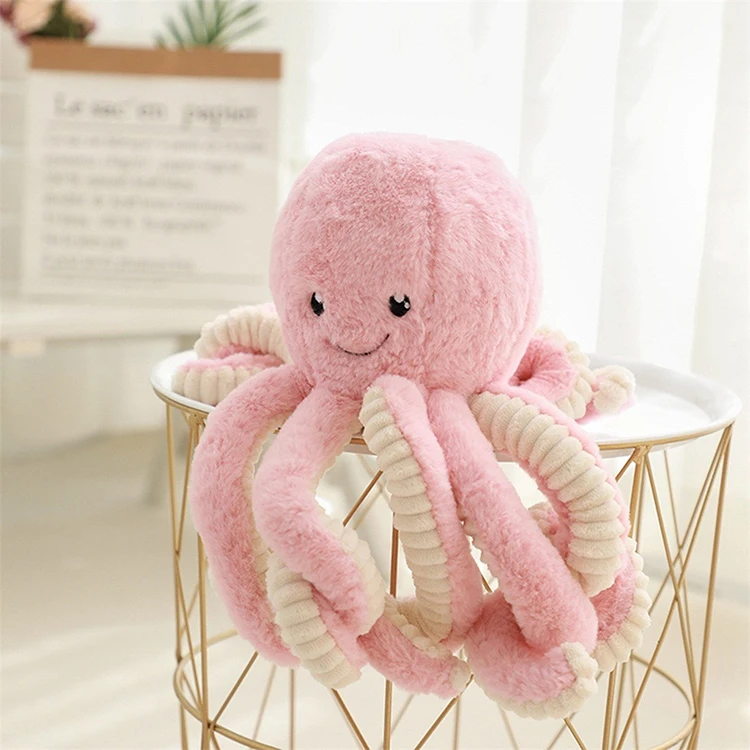 

Stuffed Toy Dolls Soft Octopus Plush Doll Cute Pillow Octopus Plush Toy, Blue/black/orange..