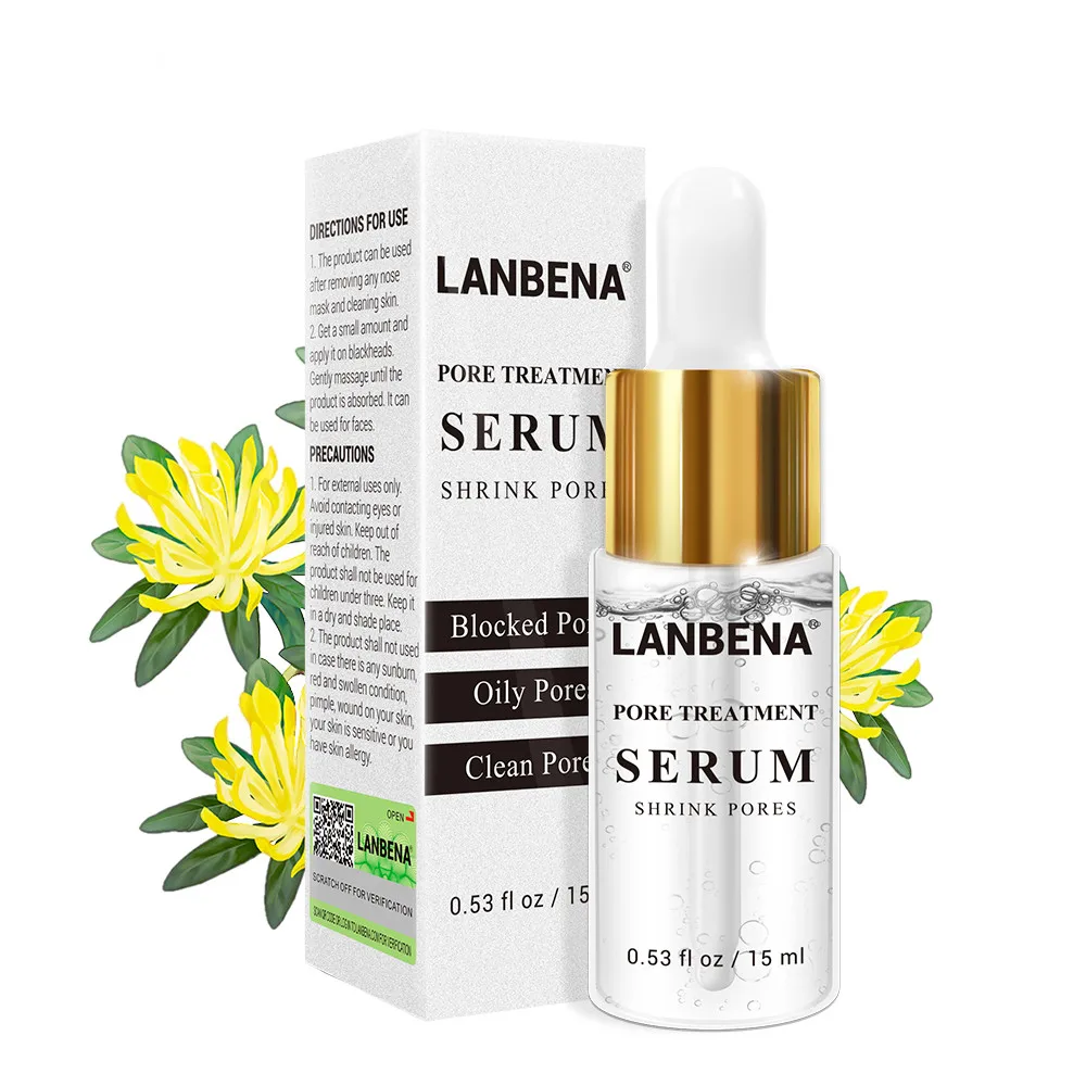 

LANBENA Skin Care Serum Remove Blackheads Pore Shrinking Face Serum, Transparent