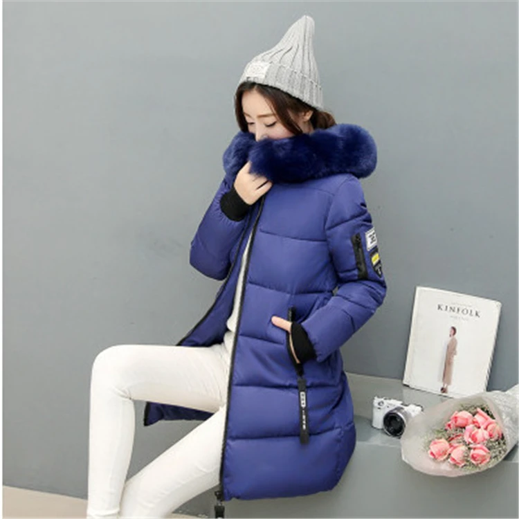 
women winter thicken warm coat female autumn hooded cotton fur plus size basic jacket outerwear 