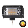 12V 24V 6000K 72W 5inch LED offroad driving flash light bar, amber and white strobe light bar