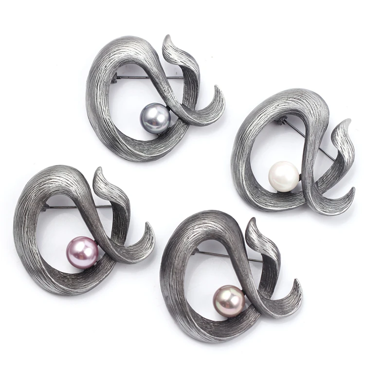 

Creative Retro Pearl Flower Brooch Fashion Simple Women's Alloy Brooch Tender Warm Sweater Accessories