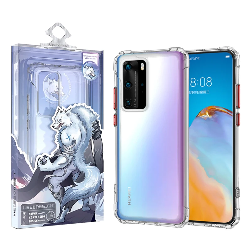 

leeu design 2020 patent product clear acrylic hard back mobile case tpu sell phone accessory for huawei p40 p40 pro