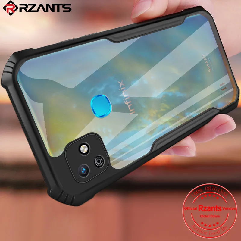 

Rzants For Infinix Smart HD 2021 Phone Case Hard [Beetle] Hybrid Shockproof Slim Crystal Clear Cover Double Casing