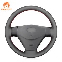 Hand Sewing Genuine Leather Steering Wheel Cover f