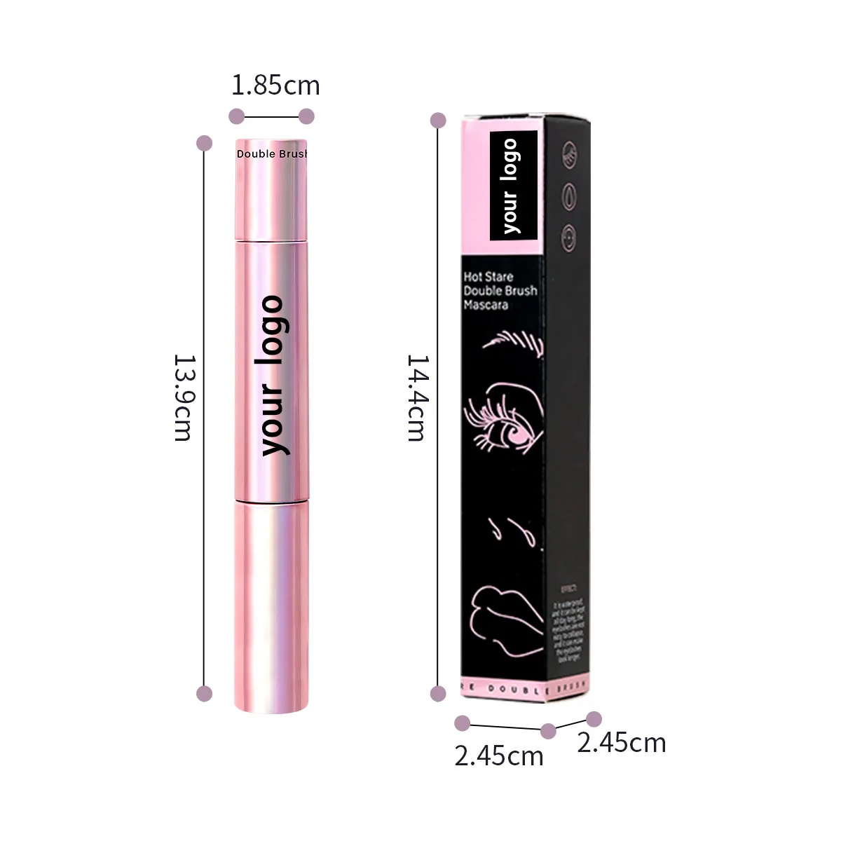 

OEM High Quality Double Headed Mascara Long Lasting Waterproof Curling Mascara