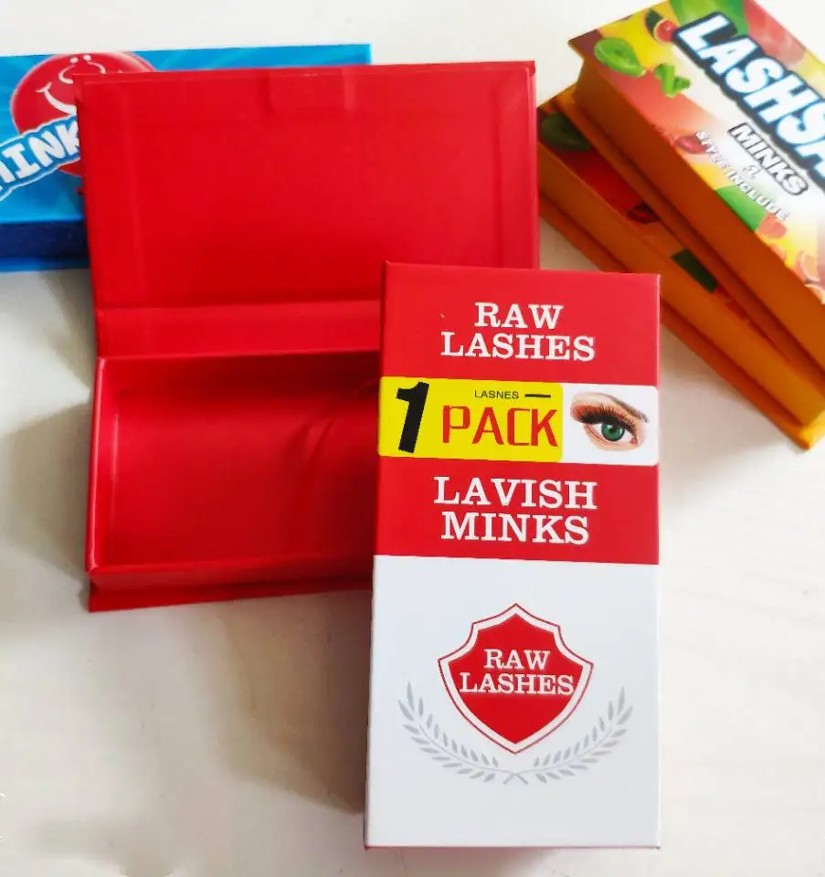 

Ceate your own brand private label eyelash box 3d mink lash free 25mm false eyelashes samples custom skittles lash box vendor