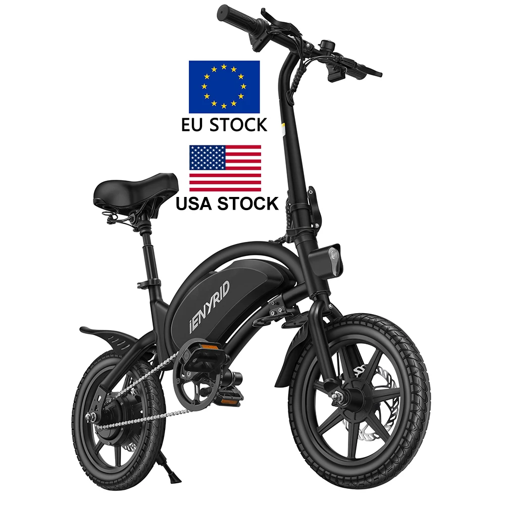 iENYRID B2 electric bike 14 inch Fat tire Folding Electric Moped Bike 48V 400W 45KM/H electric bike uk eu warehouse