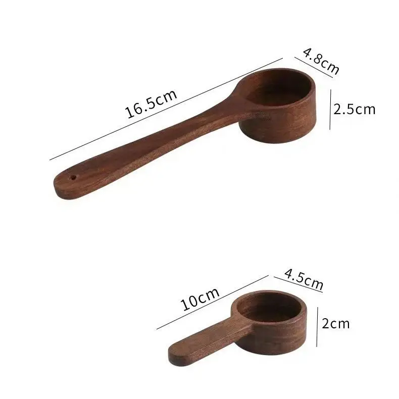 

Hot sale natural black walnut wood spoon 8gram 10gram spoons measuring coffee wooden scoop