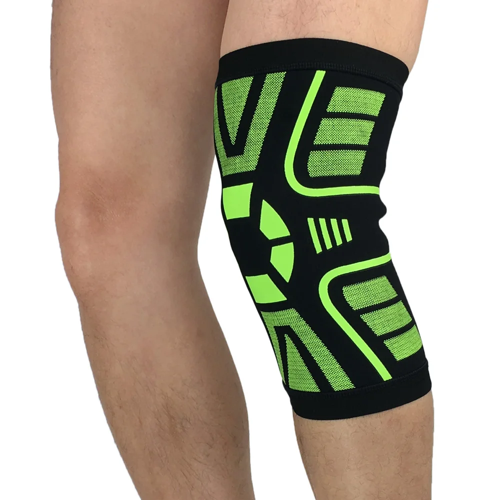 

Adjustable knee brace basketball footable knee sleeve knee compression support, Black and green