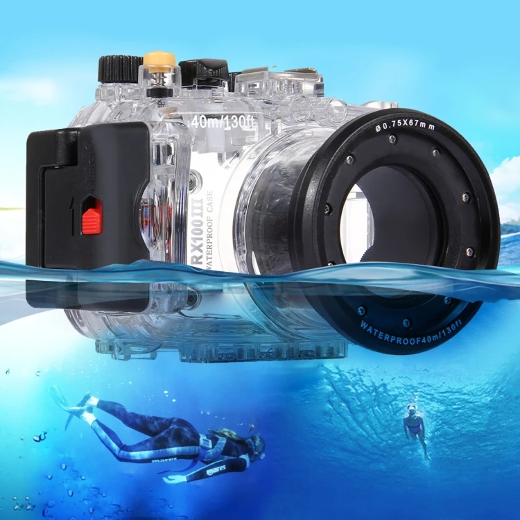 

PULUZ 40m Underwater Depth Diving Case Waterproof Camera Housing for Sony RX100 III