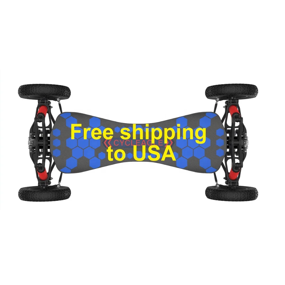 

47Free shipping to USA Well designed four-wheel all terrain best electric skateboard for sale