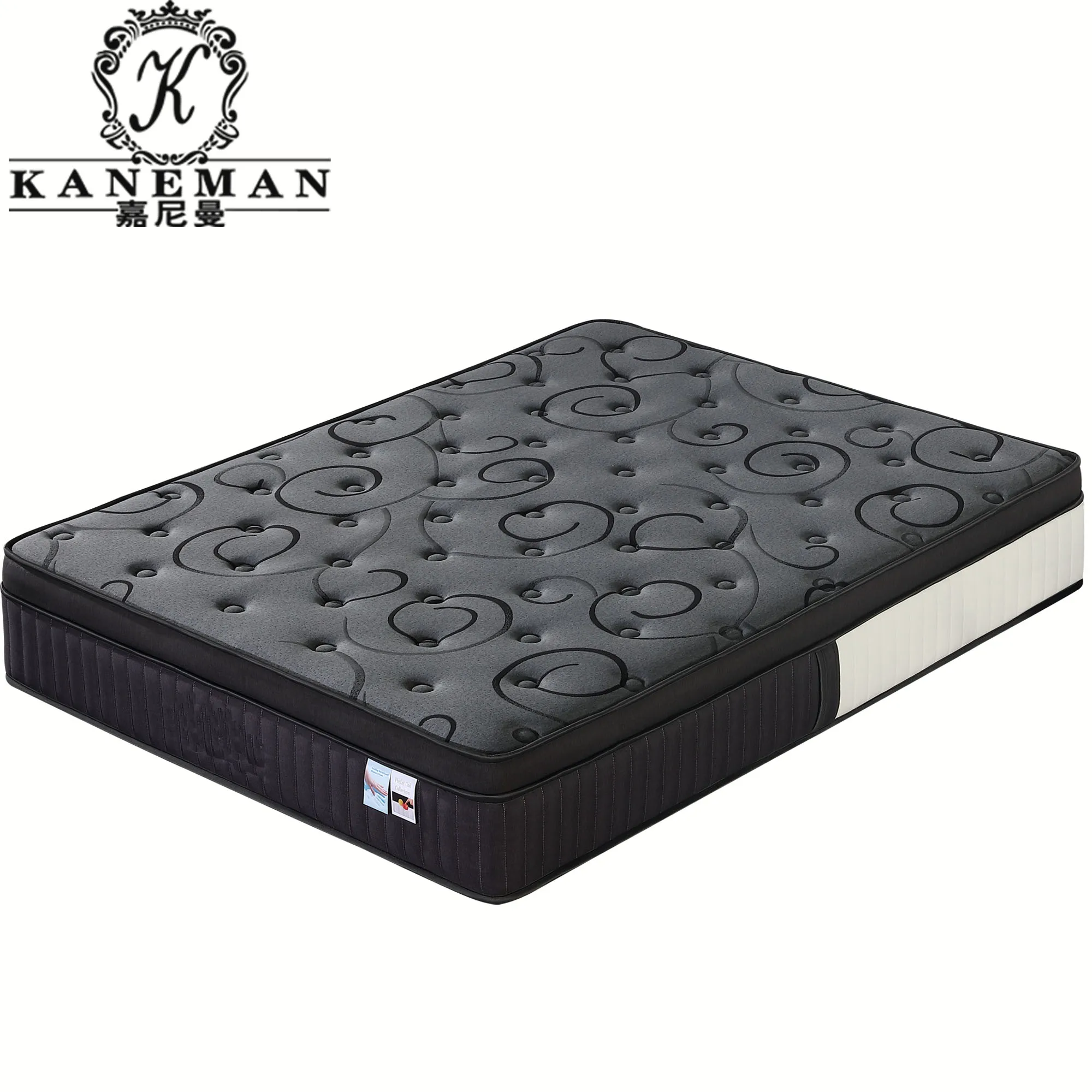 

30cm/12inch bamboo charcoal viscoelastic gel memory foam pocket coil spring mattress queen king size compressed in box