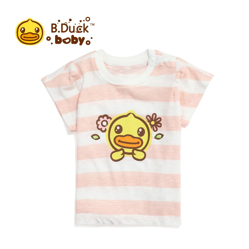 

China Factory Wholesale Price B.DUCK Baby T Shirts 100% Short Sleeve Unisex Boys t shirt with Cartoon Printing