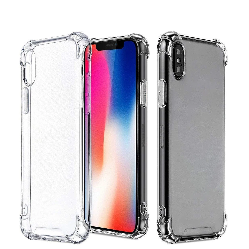 

antishock mobile phone cover soft tpu transparent shock proof case for iphone xr xs max 11 12 pro max