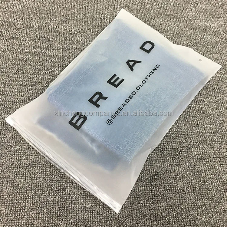 

Custom logo size Frosted Biodegradable Plastic Packaging Zipper Bags Zip Lock Bags