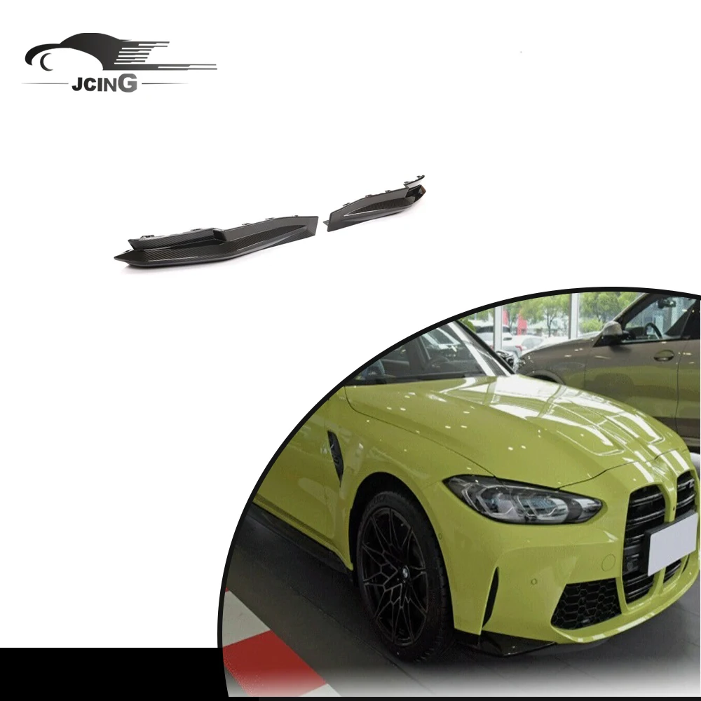 

Dry Carbon Fiber Front Bumper Splitters Fins Canard For BMW G80 M3 G82 M4 2021UP